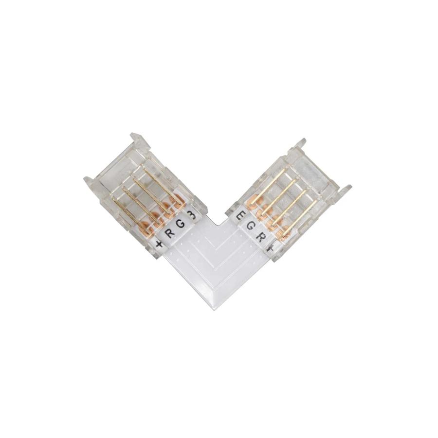 Конектор PROLUM™ для стрічки SMD SLIM, 10ММ, 4PIN, RGB, Кутовий - L