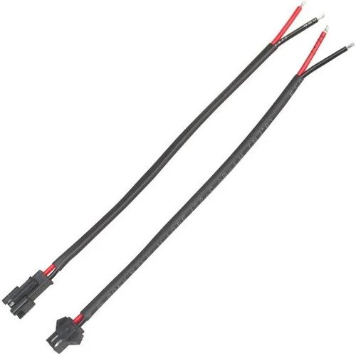 Комплект JST-роз'ємів живлення PROLUM™ - 2pin з кабелем тато + мама, чорні в подвійній ізоляції 10 см