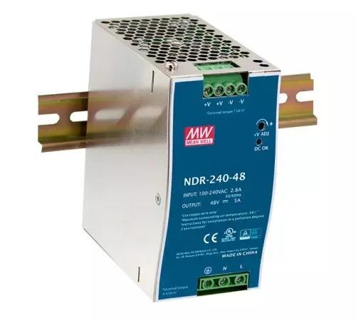 Блок живлення на DIN-рейку Mean Well NDR-240-24 240W; 10A;24V; IP20) Series "NDR"