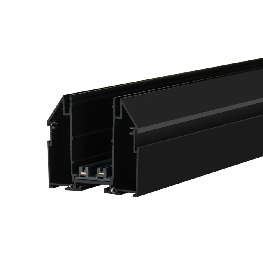 Магнітний трековий шинопровід PROLUM™ M25; 220V; для натяжної стелі - P26; Чорний 2M