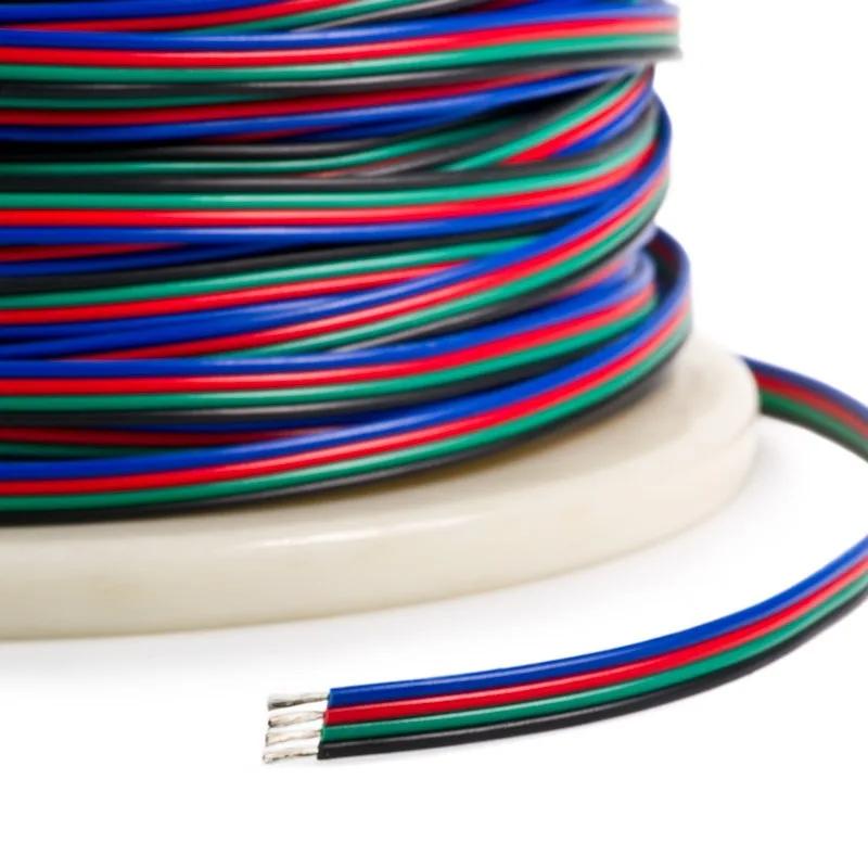Дріт PROLUM™ 4Р для RGB LED стрічки 4х0.2 мм;AWG24;UL1007