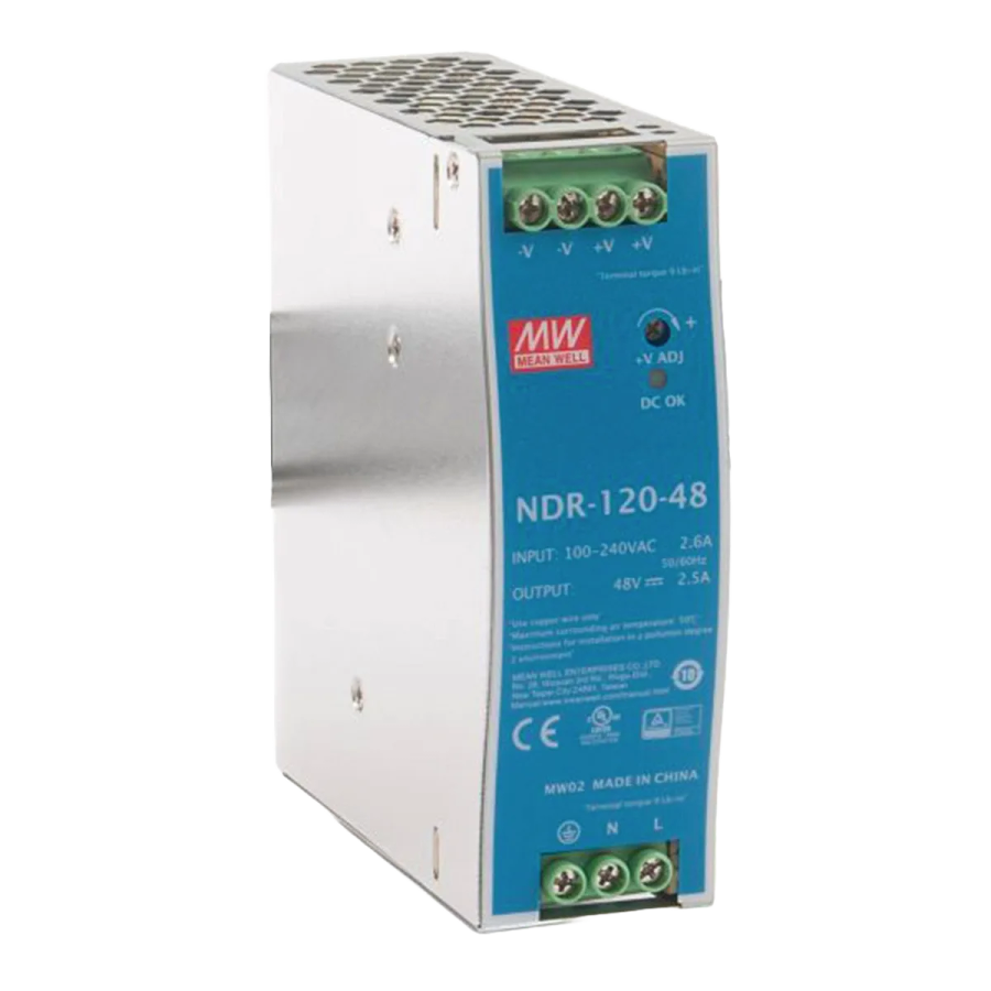 Блок живлення на DIN-рейку Mean Well NDR-120-48 (120W; 2.5A;48V; IP20) Series "NDR"