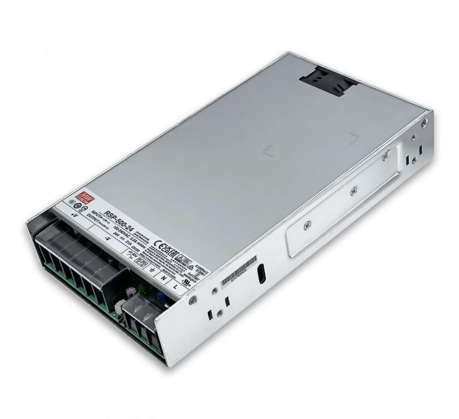 Блок живлення Mean Well RSP-500-24 (504 W ; 21A; 24V; IP20) Series "RSP"