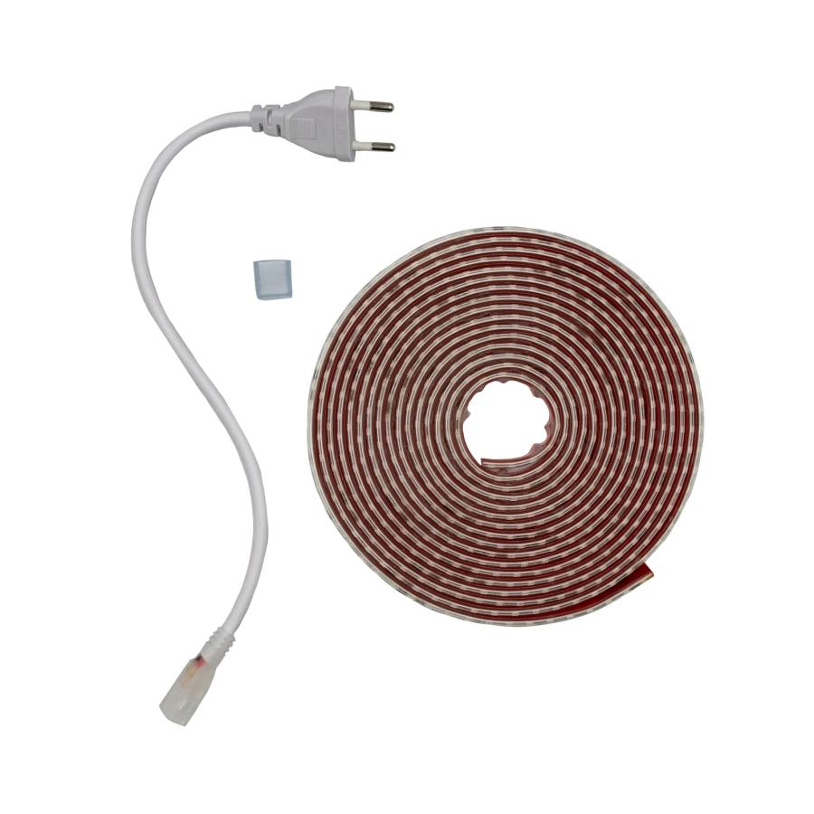 Готовий набір Світлодіодної LED стрічки PROLUM™ 220V; 2835\120; IP67; 8 ММ; Series "S", Білий; 1 м (відріз)