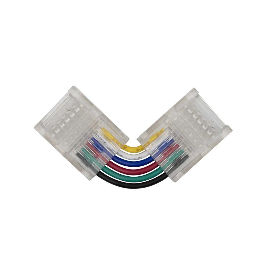 Конектор PROLUM™ для стрічки SMD SLIM, 12ММ,6PIN,RGB+ССТ,Кутовий - L