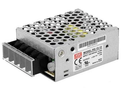 Блок живлення Mean Well RS-15-12 (15.6W; 1.3A; 12V; IP20) Series "RS"