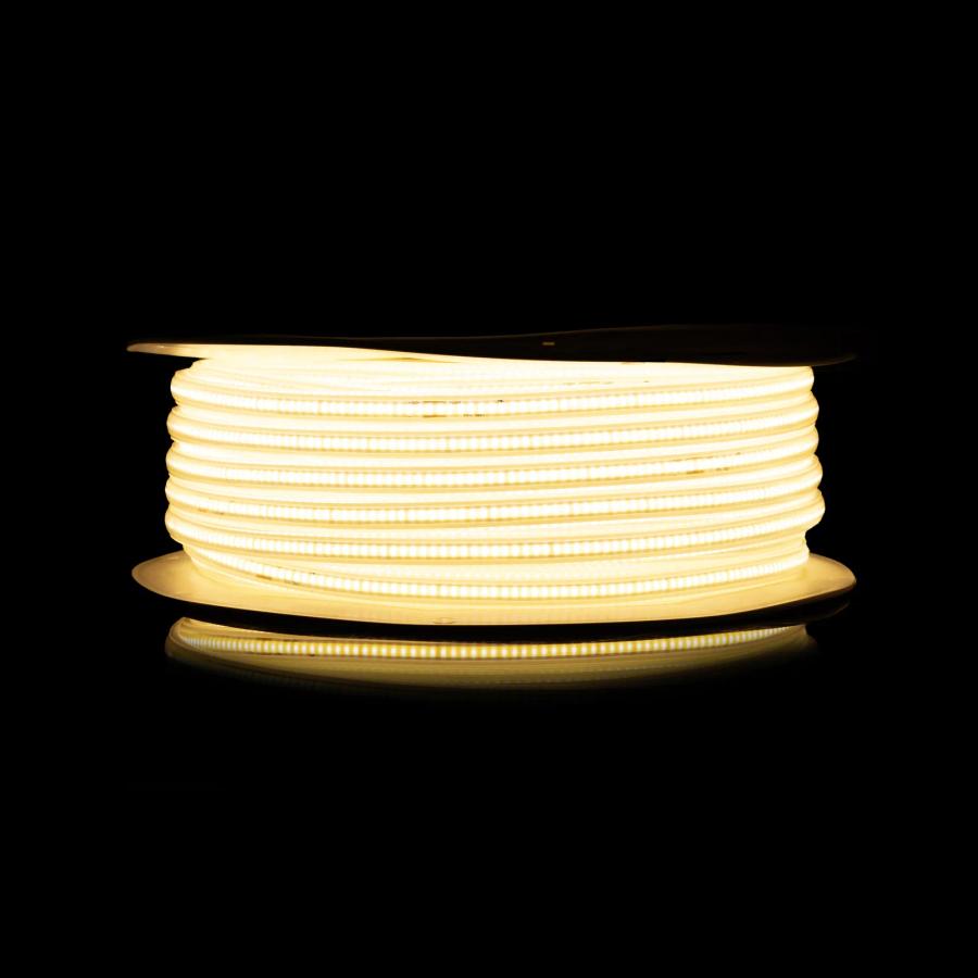 Світлодіодна LED стрічка PROLUM™ СОВ; 280 LED; IP67; 220V; Series "S", Тепло-Білий, 3000К